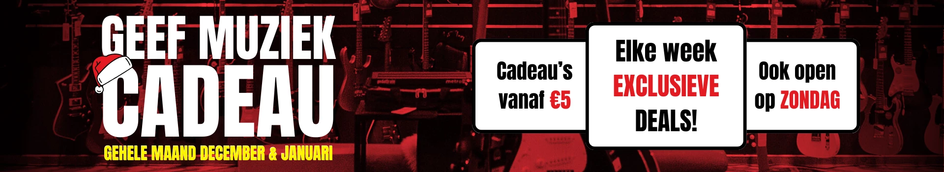 Banner 'Geef Muziek Cadeau'