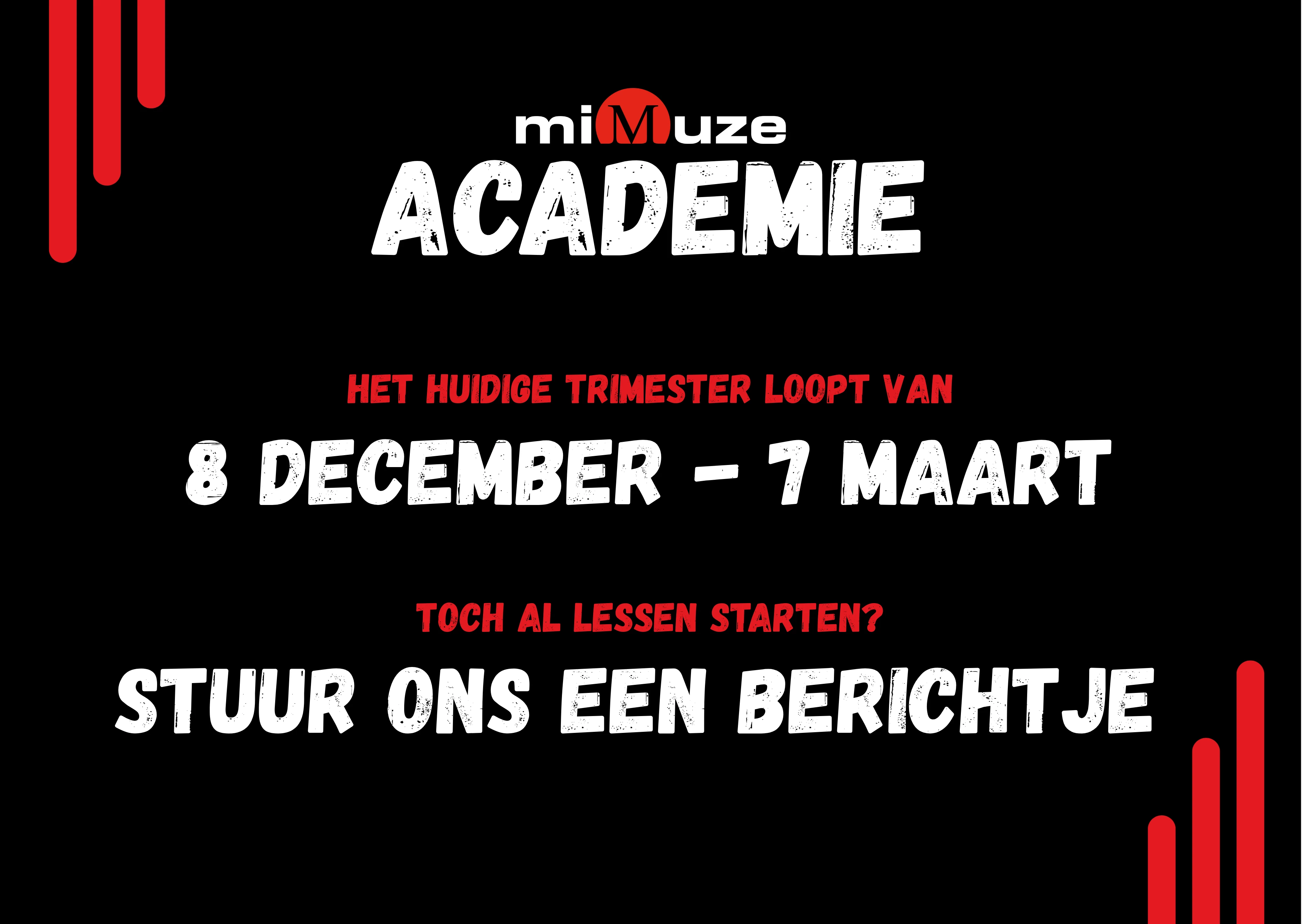 Inschrijvingen academie muzieklessen