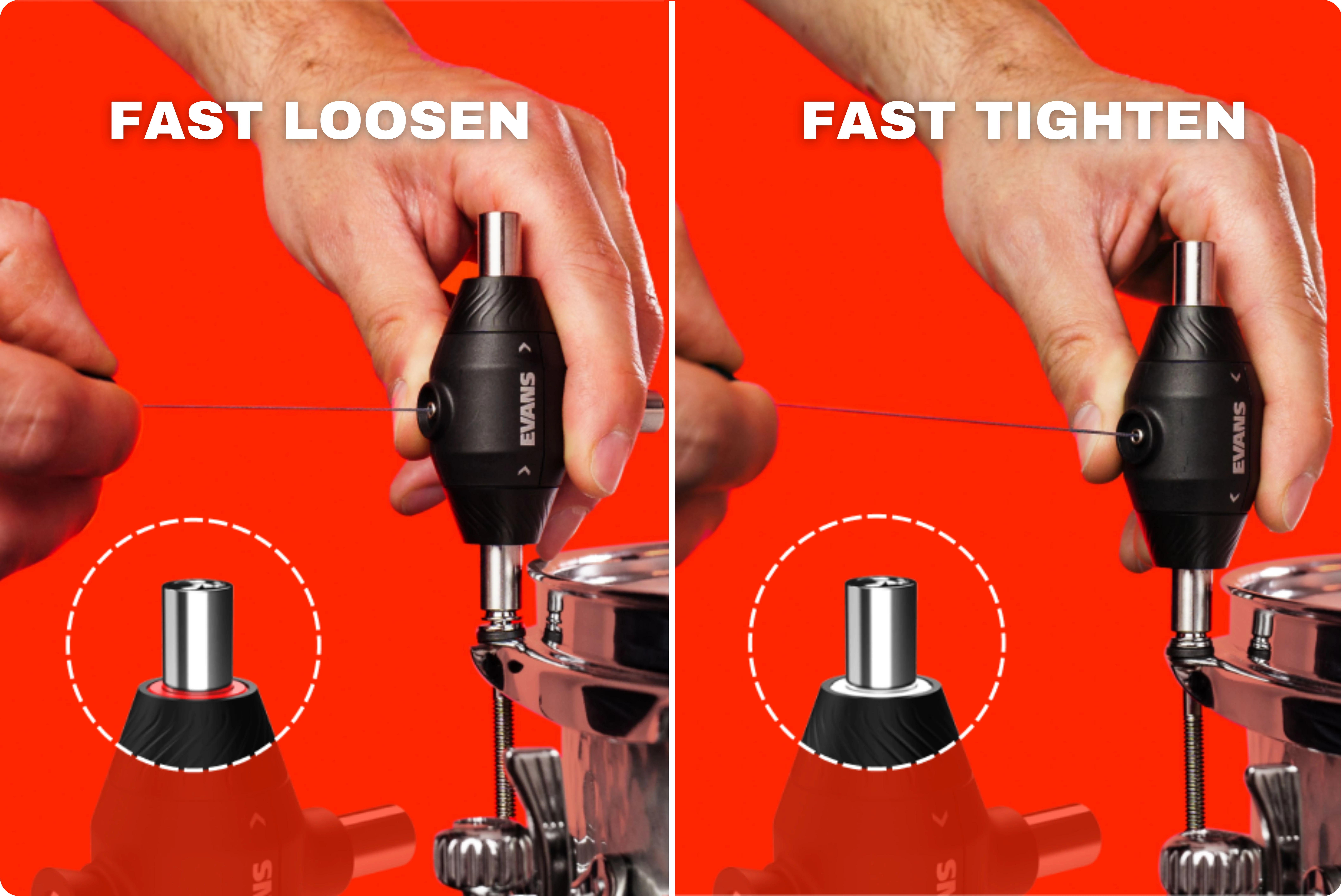 Evans pull cord drumsleutel drumkey